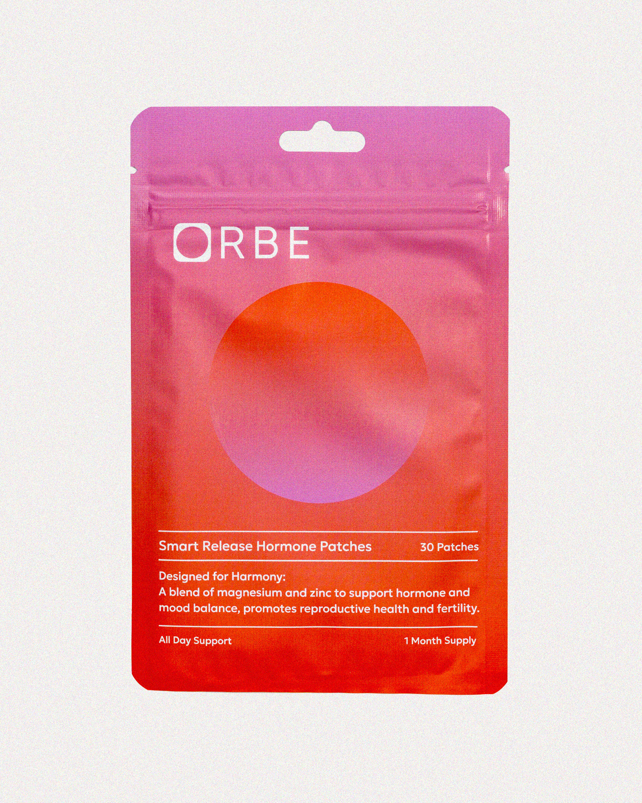 Magnesium & Zinc Hormone balance patch packaging We Are Orbe
