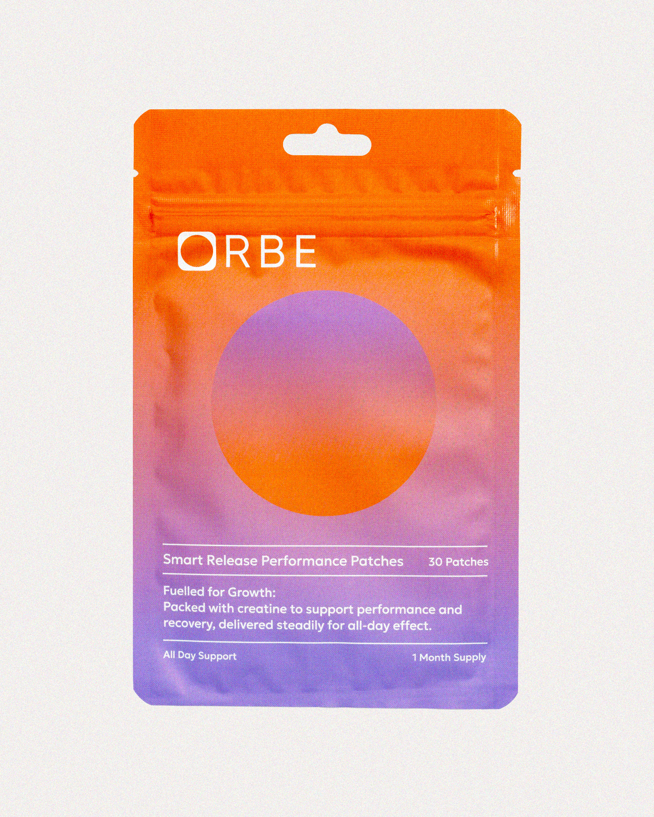 Creatine Performance patch packaging for muscle recovery and strength