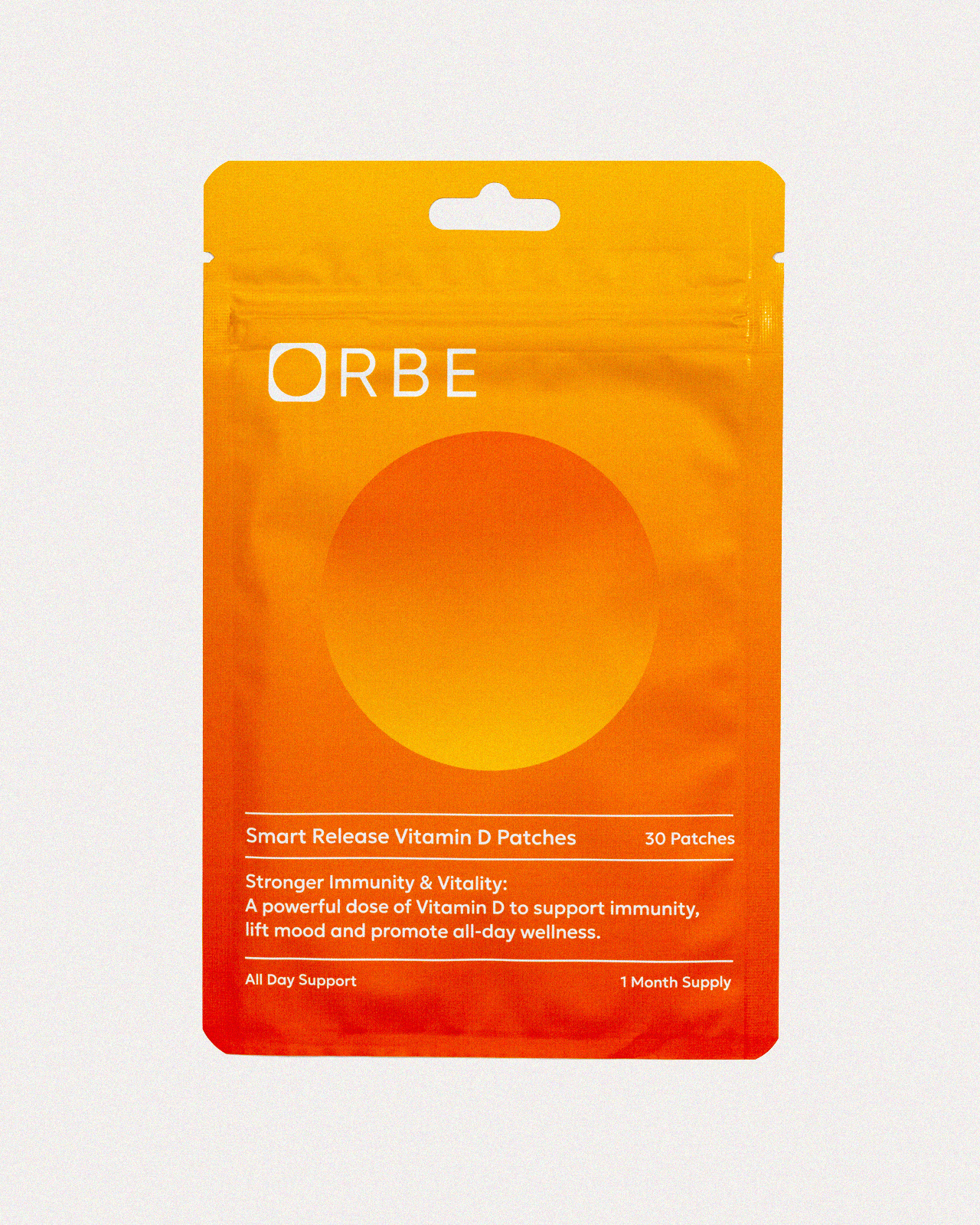 Vitamin D Immunity patch packaging for bone strength and immune support